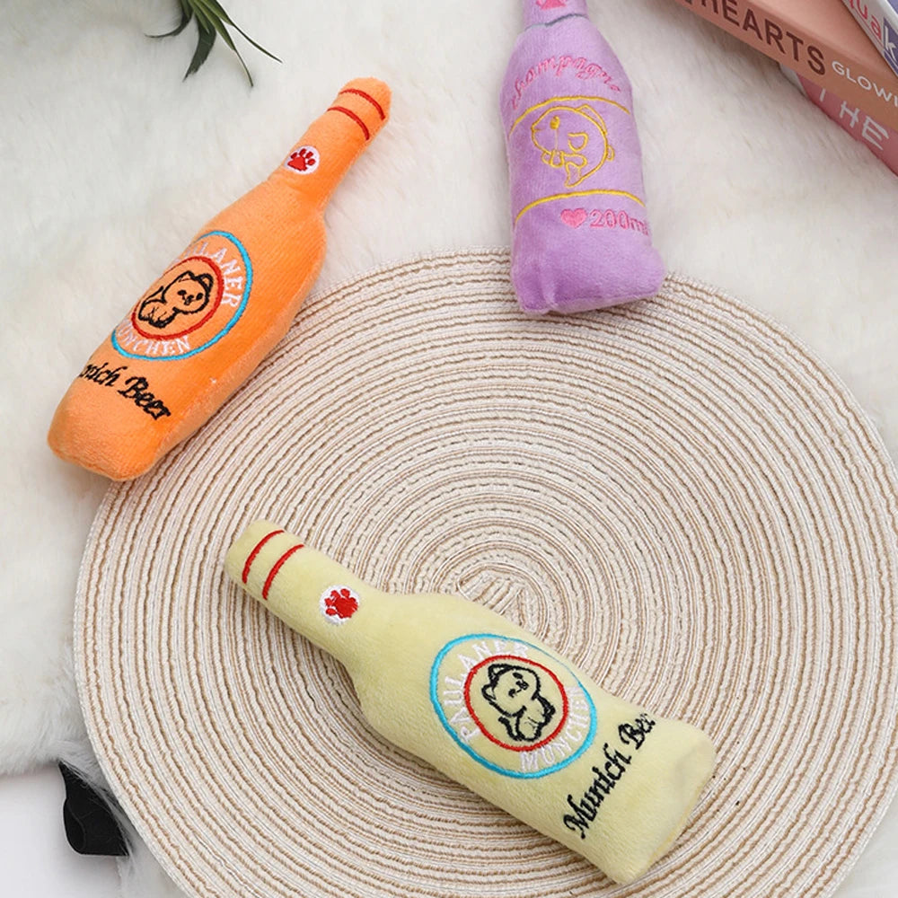 Mystery Paw Funny Bottle Plush Catnip Toy - Crinkle & Mint Fun for Cats!