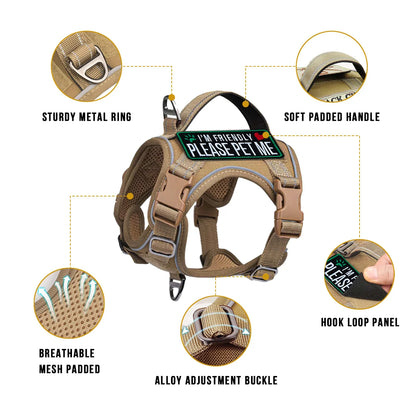 Tactical Reflective No-Pull Puppy Vest Harness - Mystery Paw