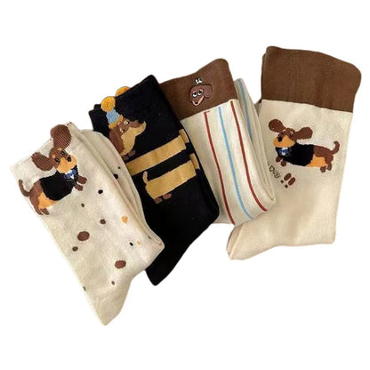 Playful Cartoon Sausage Dog Socks for Pet Lovers