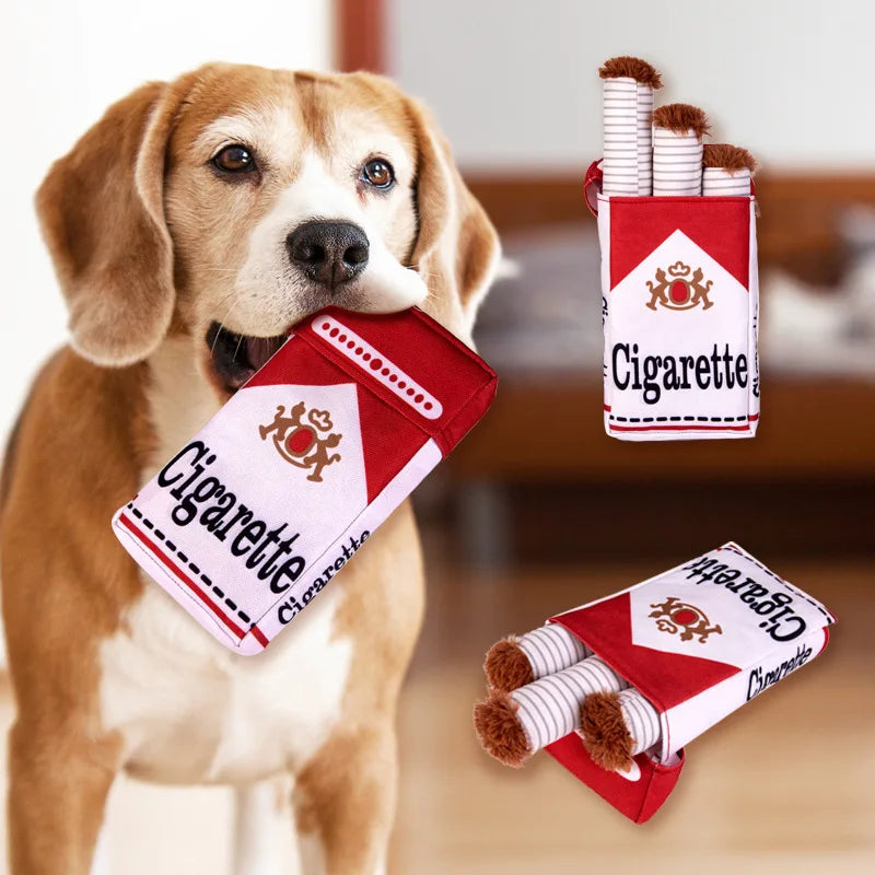 Funny Plush Cigar Squeak Toy for Dogs
