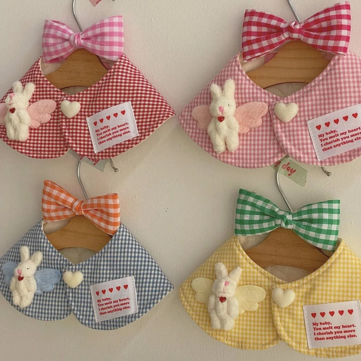 Mystery Paw Cute Plaid Rabbit Cape & Scarf for Small Dogs & Cats