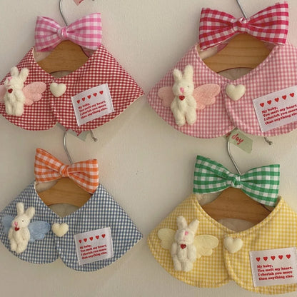 Mystery Paw Cute Plaid Rabbit Cape & Scarf for Small Dogs & Cats