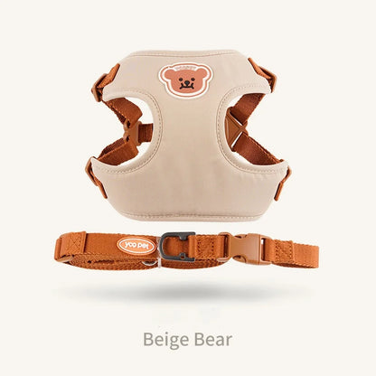 Kawaii Bear Harness & Leash Set for Cats & Small Dogs