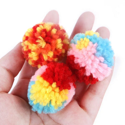 Mystery Paw Interactive Woolen Cat Plush Balls - Fun Indoor Play for Kittens