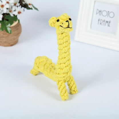 Mystery Paw Giraffe Rope Chew Toy for Dogs: Fun, Durable, and Dental-Friendly