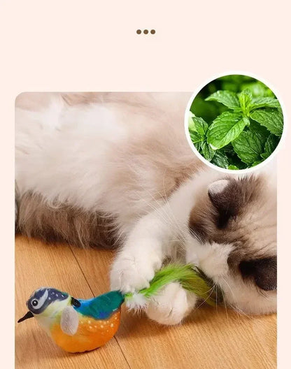 Mystery Paw Bird Chirping Toy for Cats & Dogs - Interactive Fun with Catnip