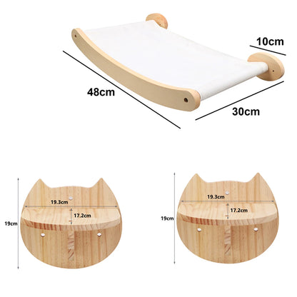 Mystery Paw Wall-Mounted Cat Playground: Climb, Scratch, Lounge!