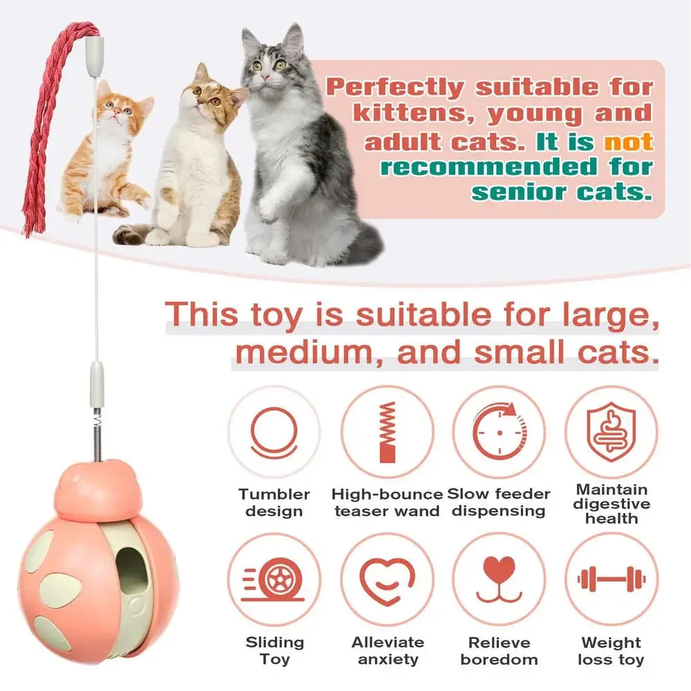 Mystery Paw Interactive Wobble Ball Cat Toy with Treat Dispenser