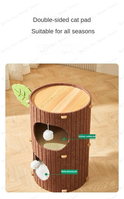 Mystery Paw Multi-layer Felt Cat Tree House & Scratcher