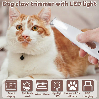 Mystery Paw LED Dog Paw Trimmer - Waterproof & Rechargeable Grooming Clippers