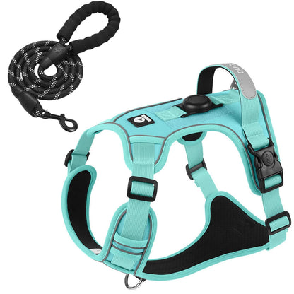 No Pull Adjustable Reflective Dog Harness with Airtag Holder - Mystery Paw