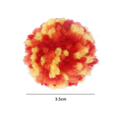 Mystery Paw Interactive Woolen Cat Plush Balls - Fun Indoor Play for Kittens