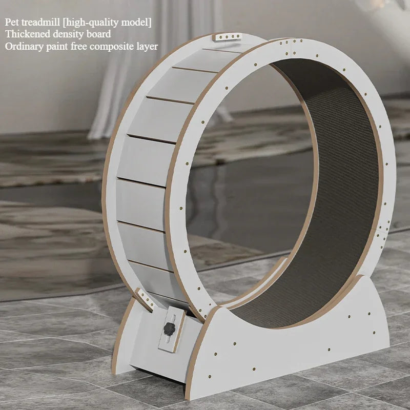Mystery Paw Solid Wood Cat Treadmill - Silent Fitness Fun for Your Feline