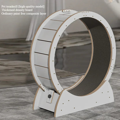 Mystery Paw Solid Wood Cat Treadmill - Silent Fitness Fun for Your Feline