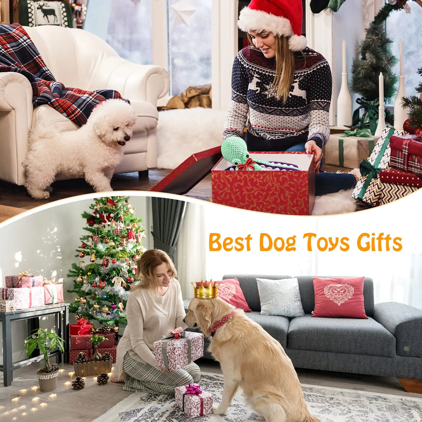 Indestructible Squeaky Plush Chew Toy for Dogs