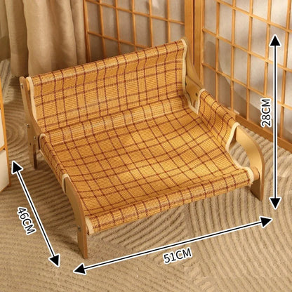 Mystery Paw Summer Cooling Rattan Cat Bed & Scratcher Lounge