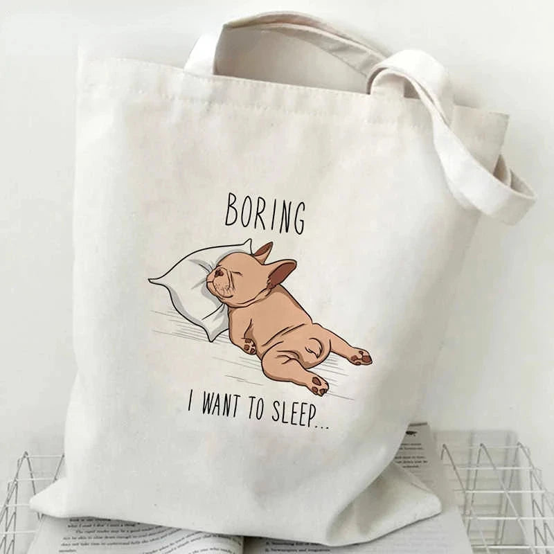 French Bulldog Fashion Canvas Tote - Cute & Versatile