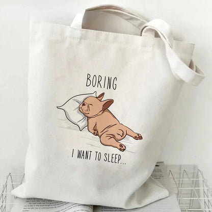 French Bulldog Fashion Canvas Tote - Cute & Versatile