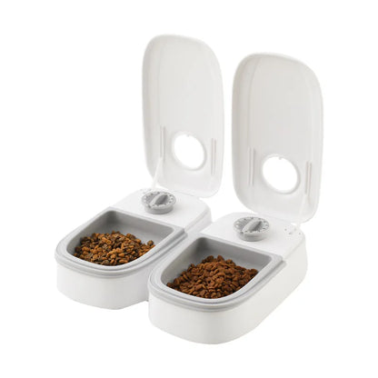 Koo Din Dual Bowl Automatic Pet Feeder with Ice Pack