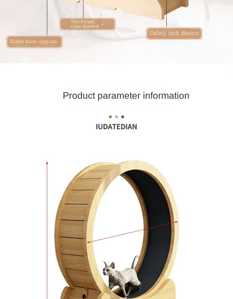Eco-Friendly Cat Running Wheel - The Ultimate Exercise Equipment for Happy Cats