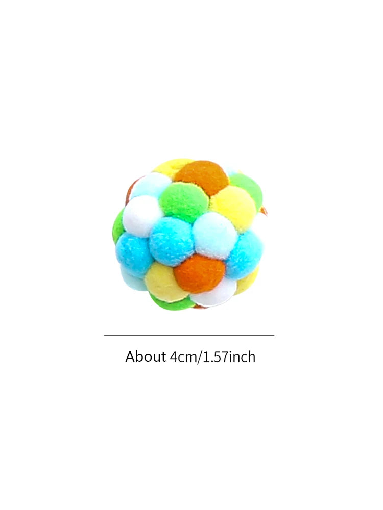 Mystery Paw Colorful Handmade Bell Ball - Interactive Cat Toy