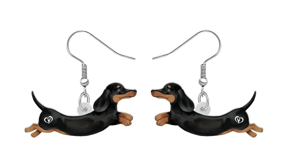 Playful Dachshund Dog Earrings - Perfect for Pet Lovers!