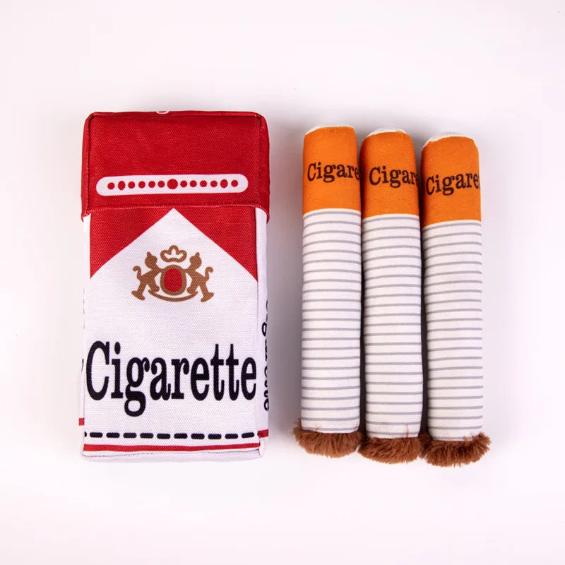 Funny Plush Cigar Squeak Toy for Dogs