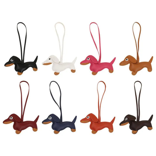 Dachshund Delight Leather Keychain - Cute & Fashionable Accessory