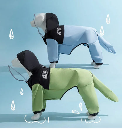 Mystery Paw Dog & Cat Hooded Rain Poncho