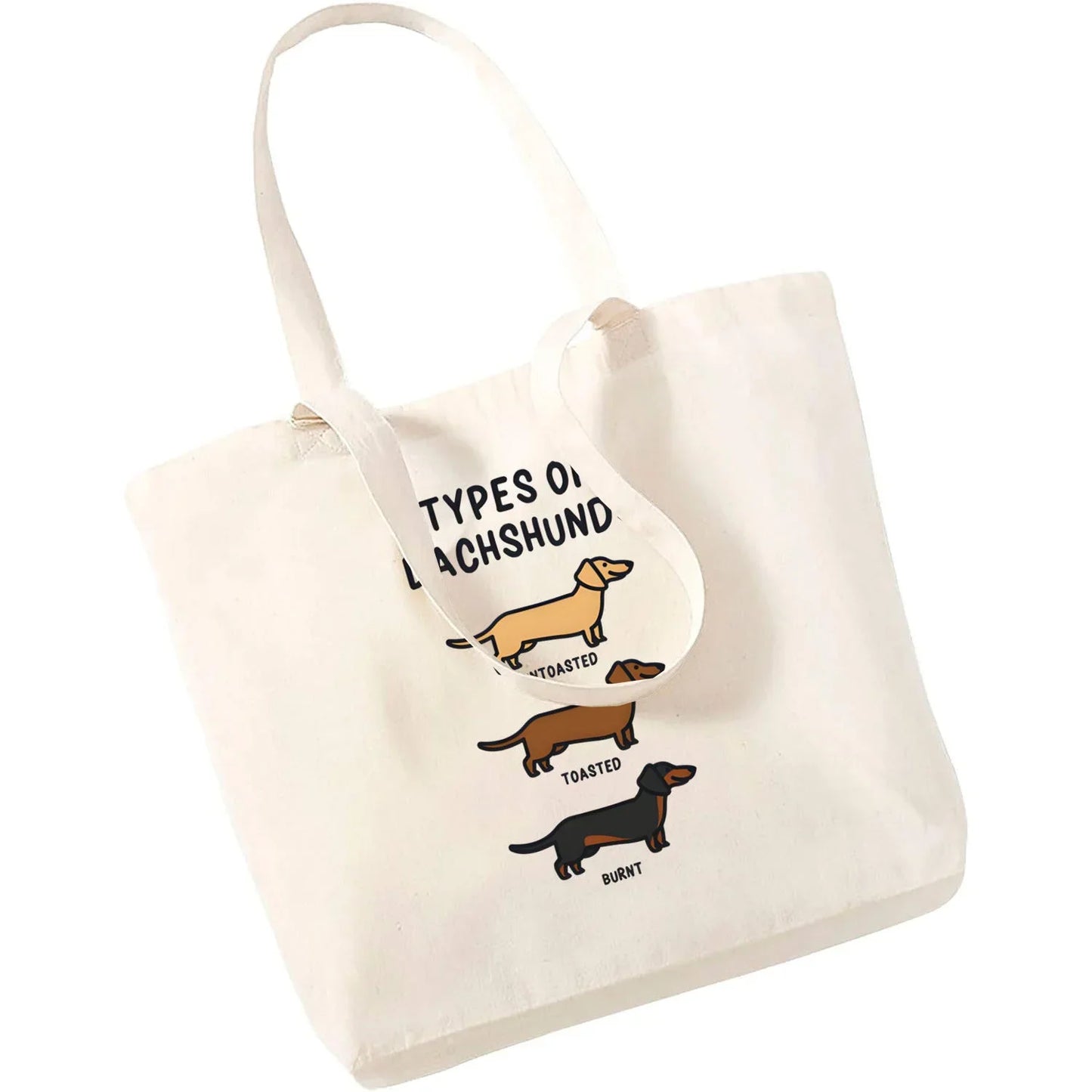 Cute Dachshund Canvas Tote Bag - Perfect for Dog Lovers!