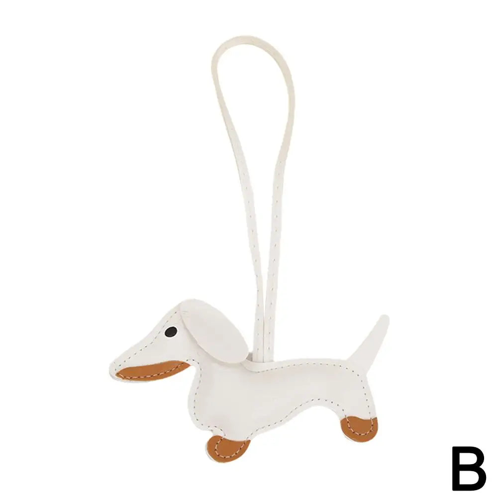 Dachshund Delight Leather Keychain - Cute & Fashionable Accessory