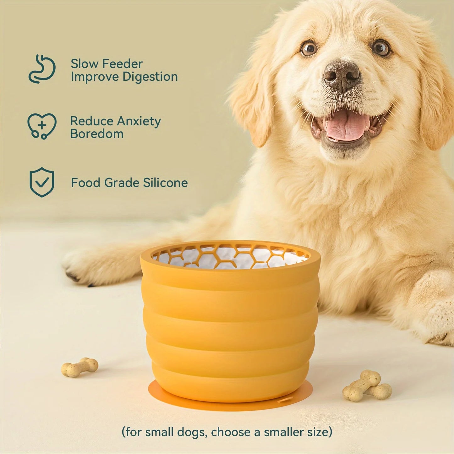 Silicone Slow Feeder Dog Bowl - Anti-Slip Design for Healthy Digestion