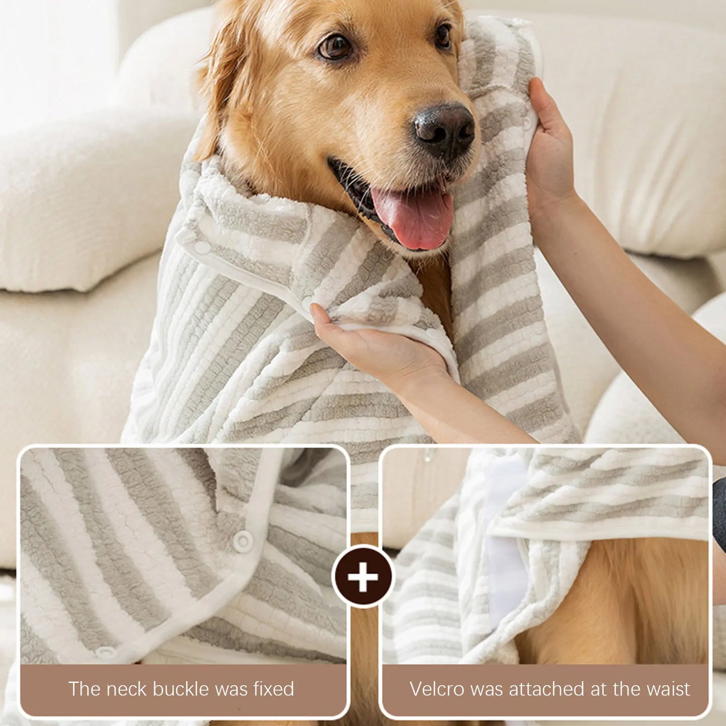 Ultra-Absorbent Quick-Drying Dog Bath Towel - Cozy Bathrobe for All Dogs