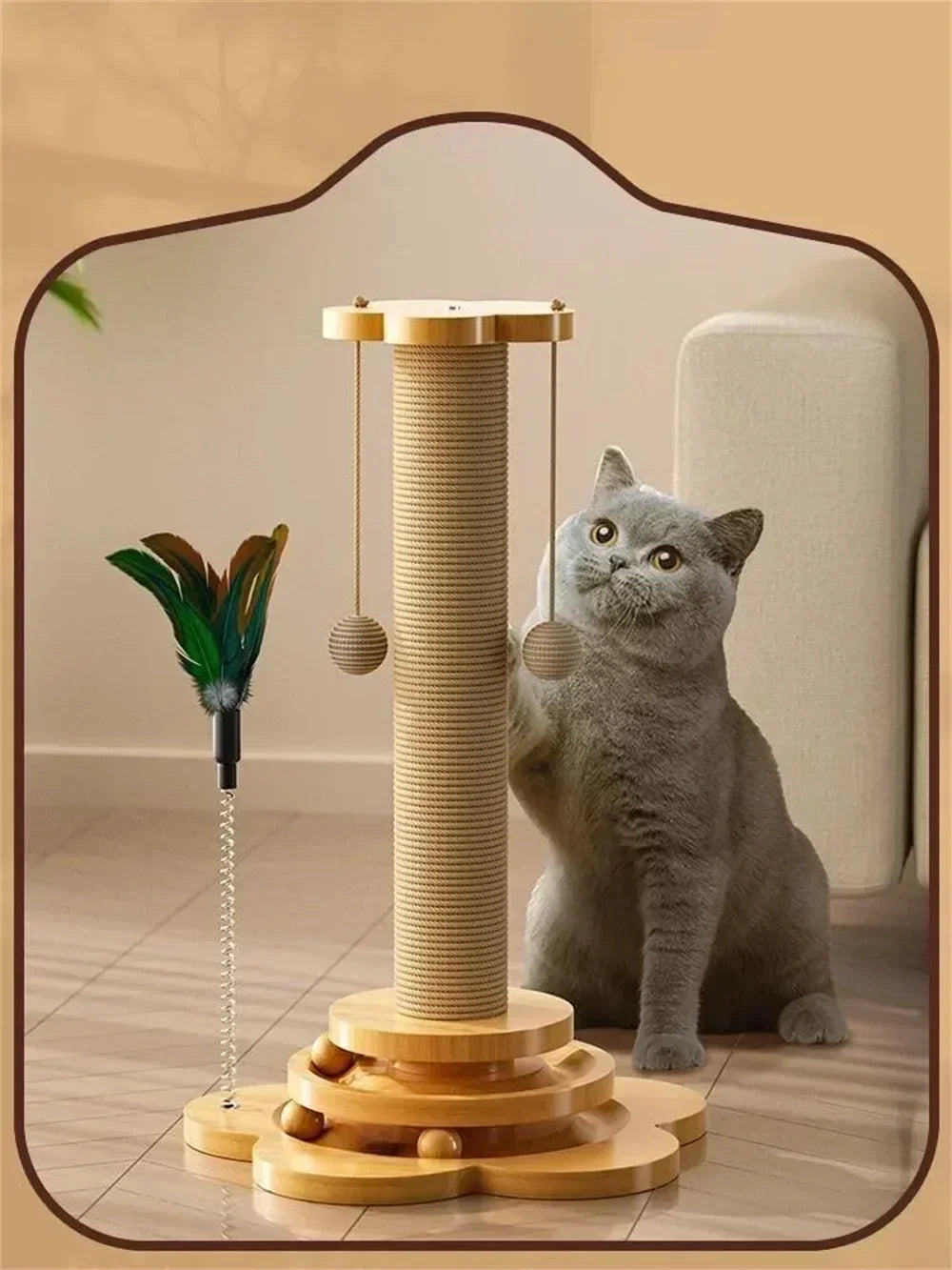 Mystery Paw Cat Scratcher & Play Turntable