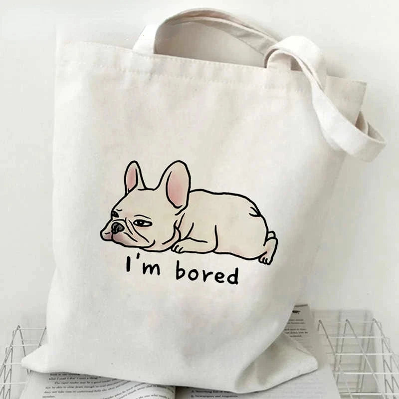 French Bulldog Fashion Canvas Tote - Cute & Versatile