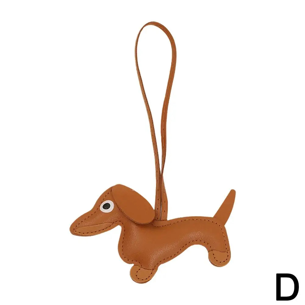Dachshund Delight Leather Keychain - Cute & Fashionable Accessory