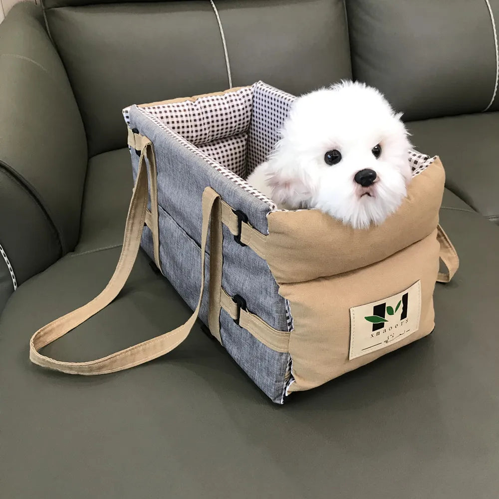 Mystery Paw Portable Pet Car Seat & Carrier - Safe Travels for Small Dogs & Cats