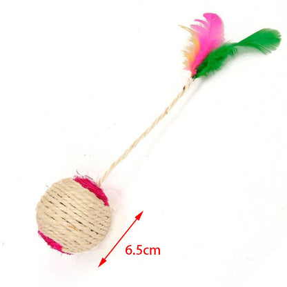 Mystery Paw Interactive Sisal Scratching Ball for Cats