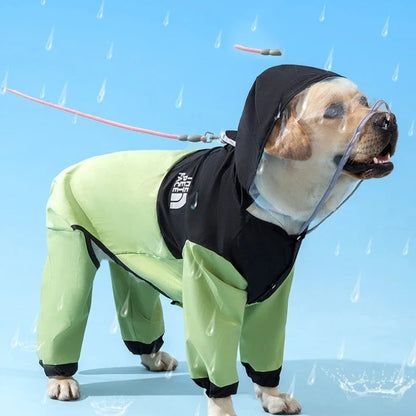 Mystery Paw Dog & Cat Hooded Rain Poncho