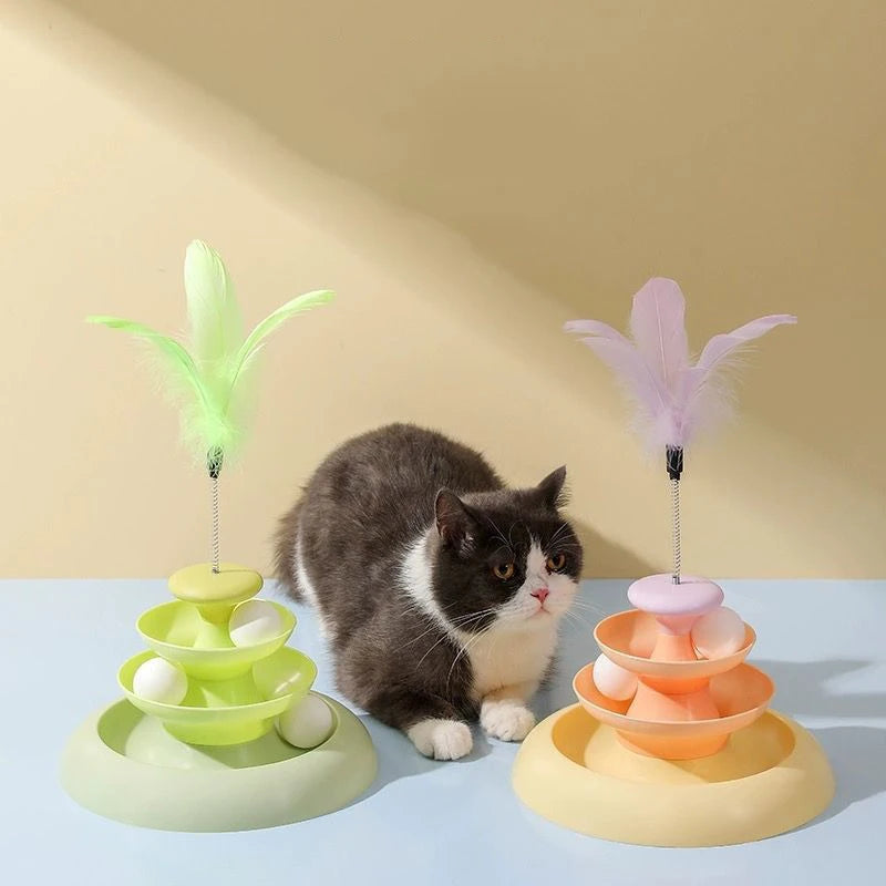 Mystery Paw Cat Turntable Teaser & Tunnel Toy