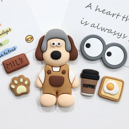 MINISO Cute Cartoon Dog & Bear Shoe Charms - DIY Your Footwear!