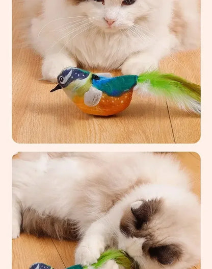 Mystery Paw Bird Chirping Toy for Cats & Dogs - Interactive Fun with Catnip