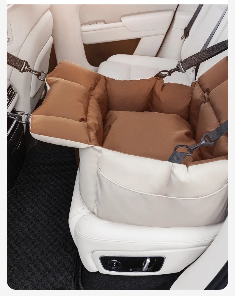 Mystery Paw 2-in-1 Cozy Booster Car Seat & Travel Bed for Small Pets