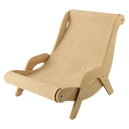 Mystery Paw Wooden Cat Scratcher Lounge Chair