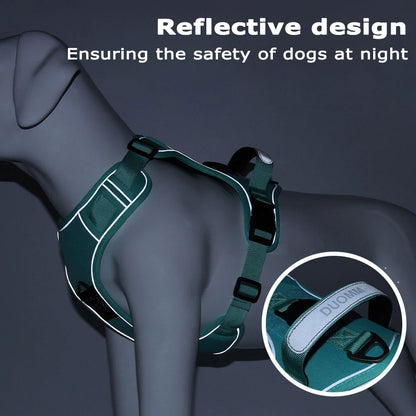 No Pull Adjustable Reflective Dog Harness with Airtag Holder - Mystery Paw