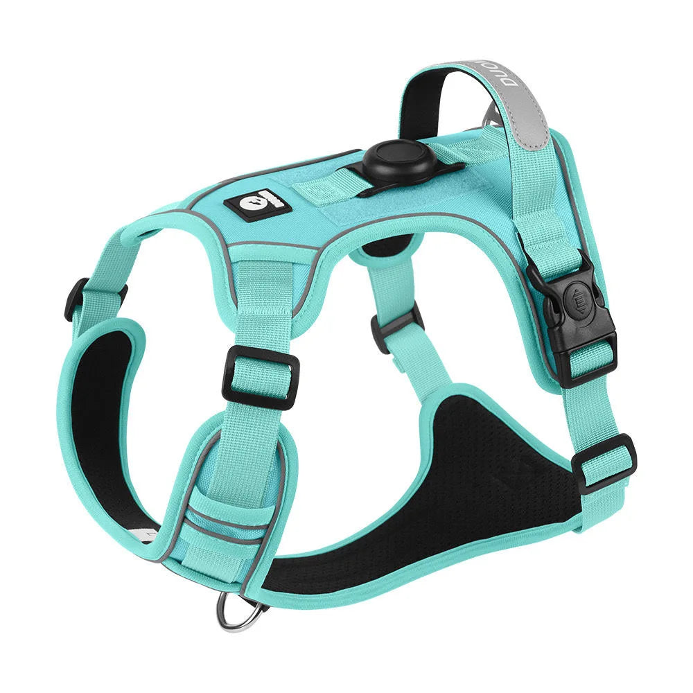 No Pull Adjustable Reflective Dog Harness with Airtag Holder - Mystery Paw