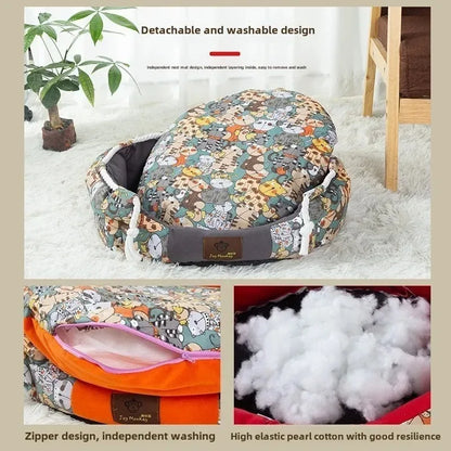 Mystery Paw's Cozy Kitten & Puppy Bed - Breathable Comfort