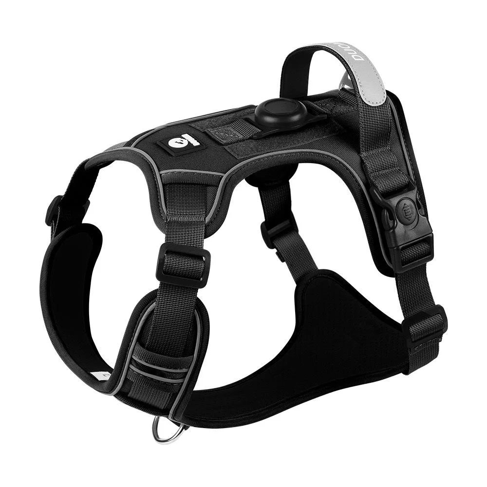 No Pull Adjustable Reflective Dog Harness with Airtag Holder - Mystery Paw