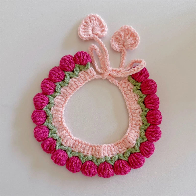 Cozy Wool Pet Necklaces & Collars for Cats and Small Dogs