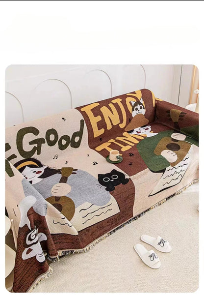 Mystery Paw All-Season Sofa Cover Blanket